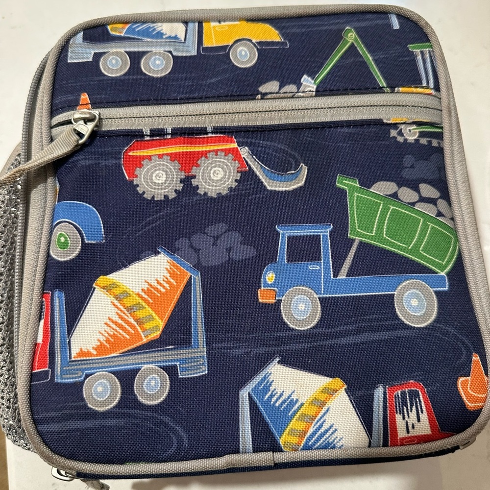 Pottery Barn Kids Construction Lunch Bag - Blue and Gray